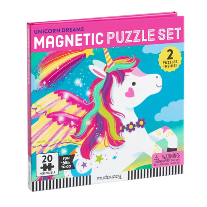 Puzzle magnetic, 2 în 1 - Unicorn Dreams - Mudpuppy