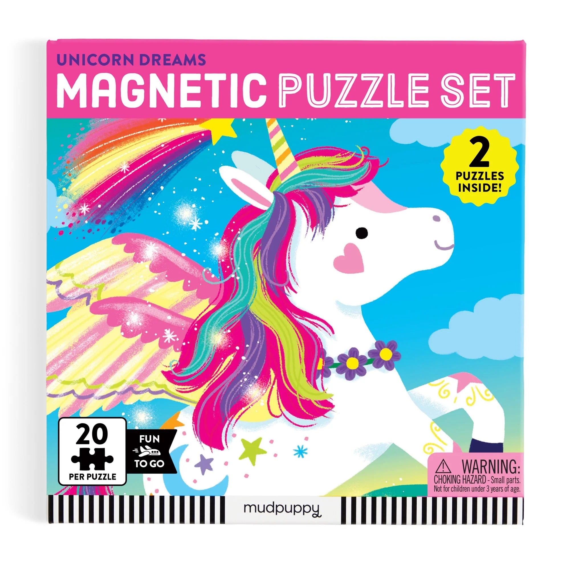 Puzzle magnetic, 2 în 1 - Unicorn Dreams - Mudpuppy