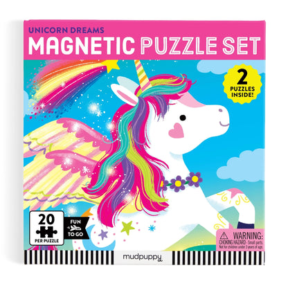 Puzzle magnetic, 2 în 1 - Unicorn Dreams - Mudpuppy