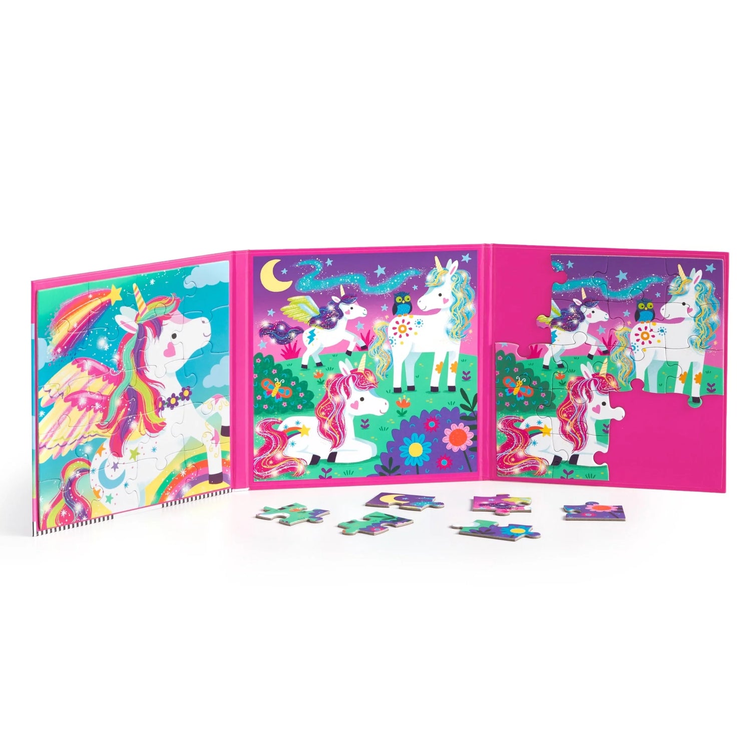 Puzzle magnetic, 2 în 1 - Unicorn Dreams - Mudpuppy