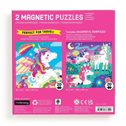 Puzzle magnetic, 2 în 1 - Unicorn Dreams - Mudpuppy