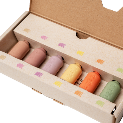 Creioane groase din ceara de albine, 6 culori – Junior Pastel - Medenka