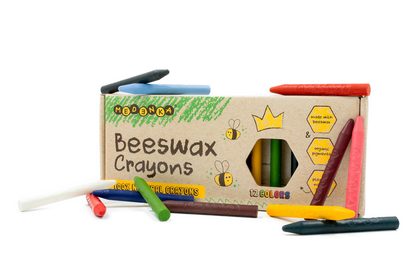 Creioane subtiri din ceara de albine, 12 culori – Classic - Medenka