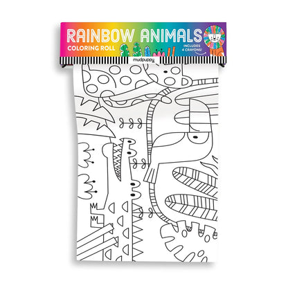 Rola de hartie pentru colorat – Rainbow Animals – Mudpuppy