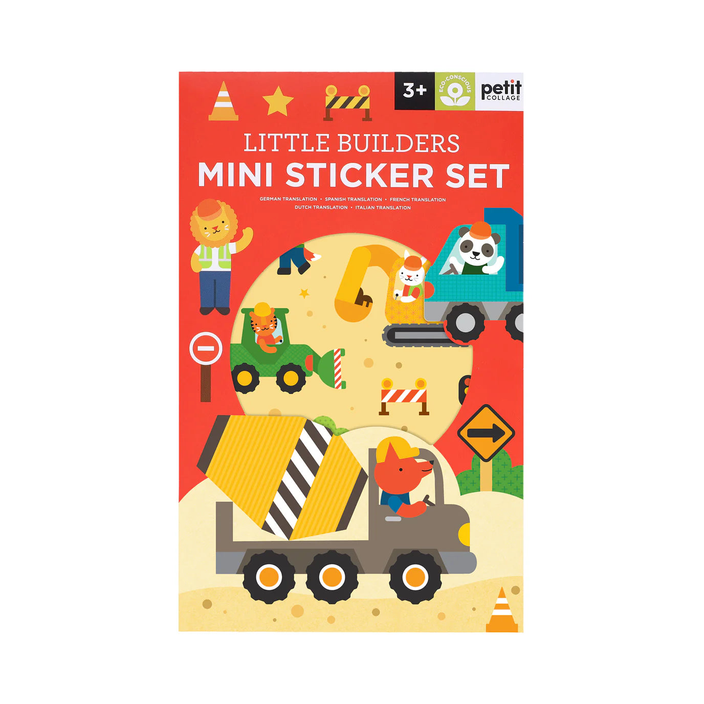Mini set creativitate, 50+ stickere – Little Builders – Petit Collage