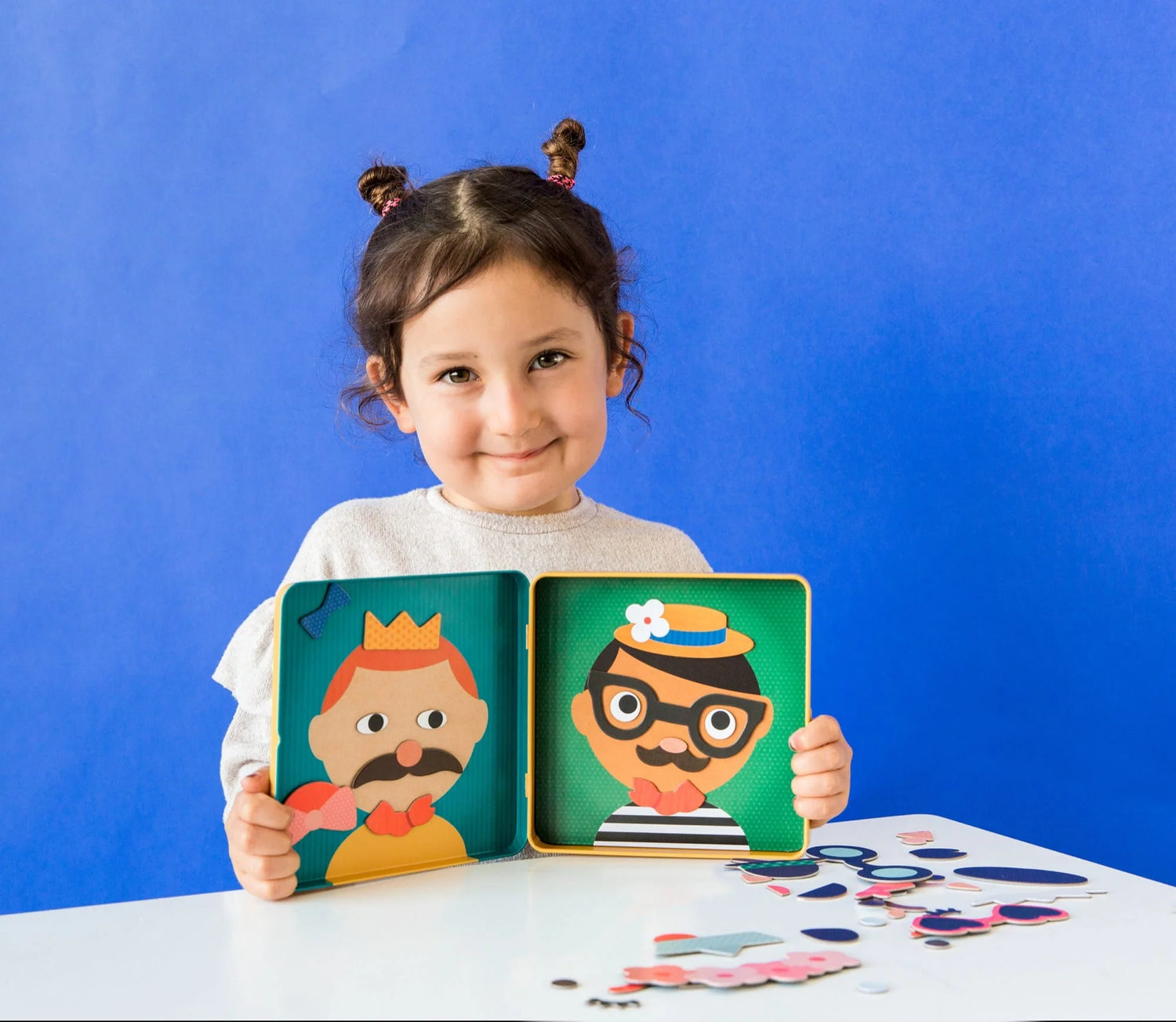 Joc magnetic On-the-Go - Funny Faces - Petit Collage