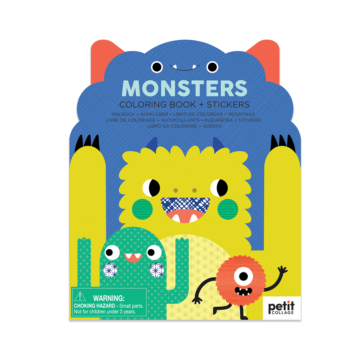Carte de colorat + stickere - Monsters - Petit Collage