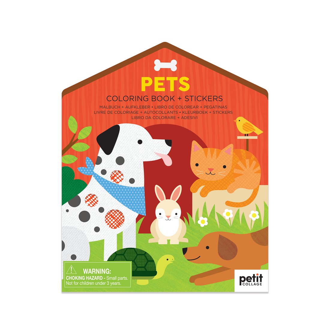 Carte de colorat + stickere - Pets - Petit Collage