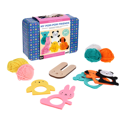 Kit creativ, Make &amp; Play - Animalute cu Pom-Pom - Petit Collage