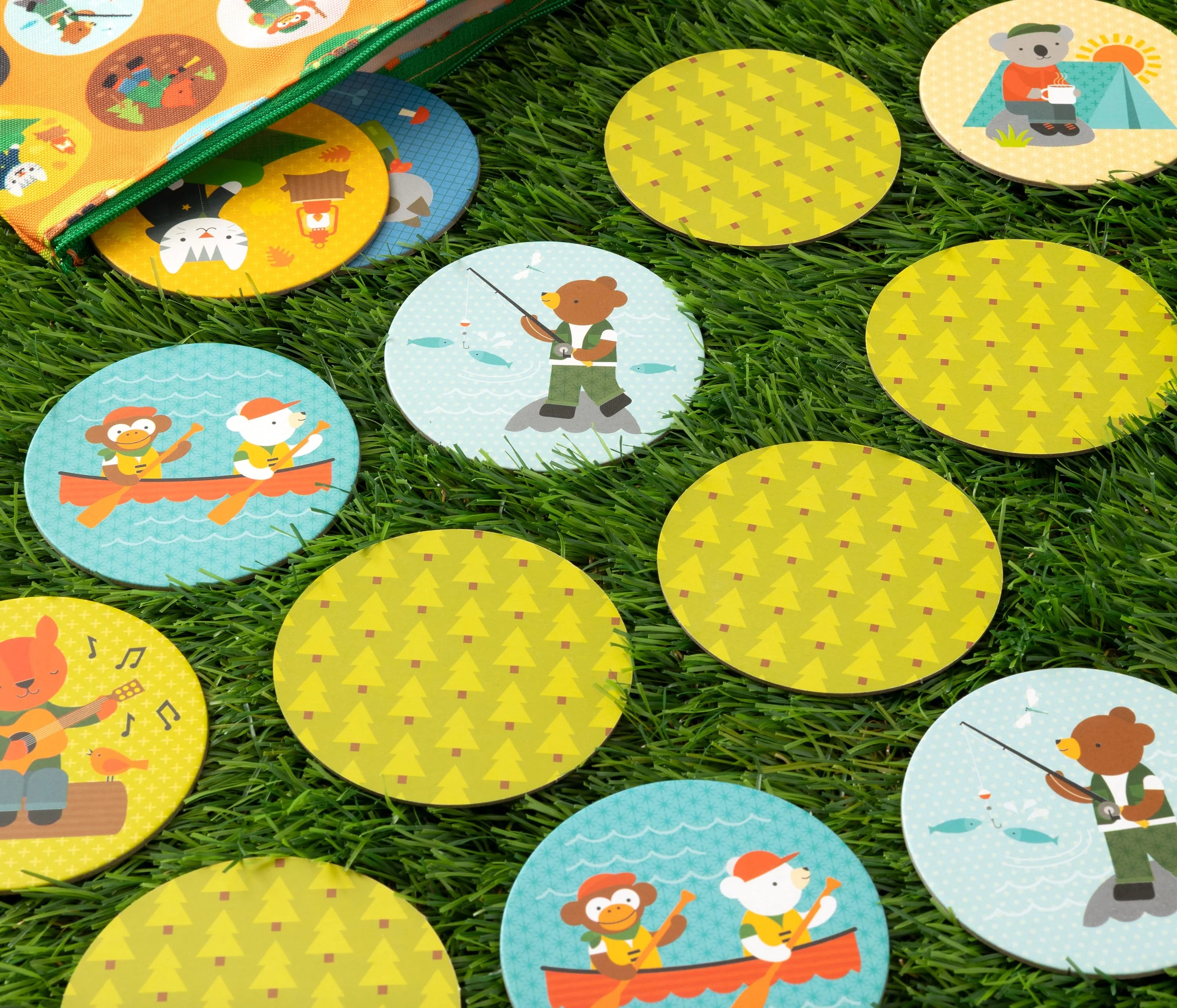 Joc de memorie, 24 carduri - Little Campers - Petit Collage