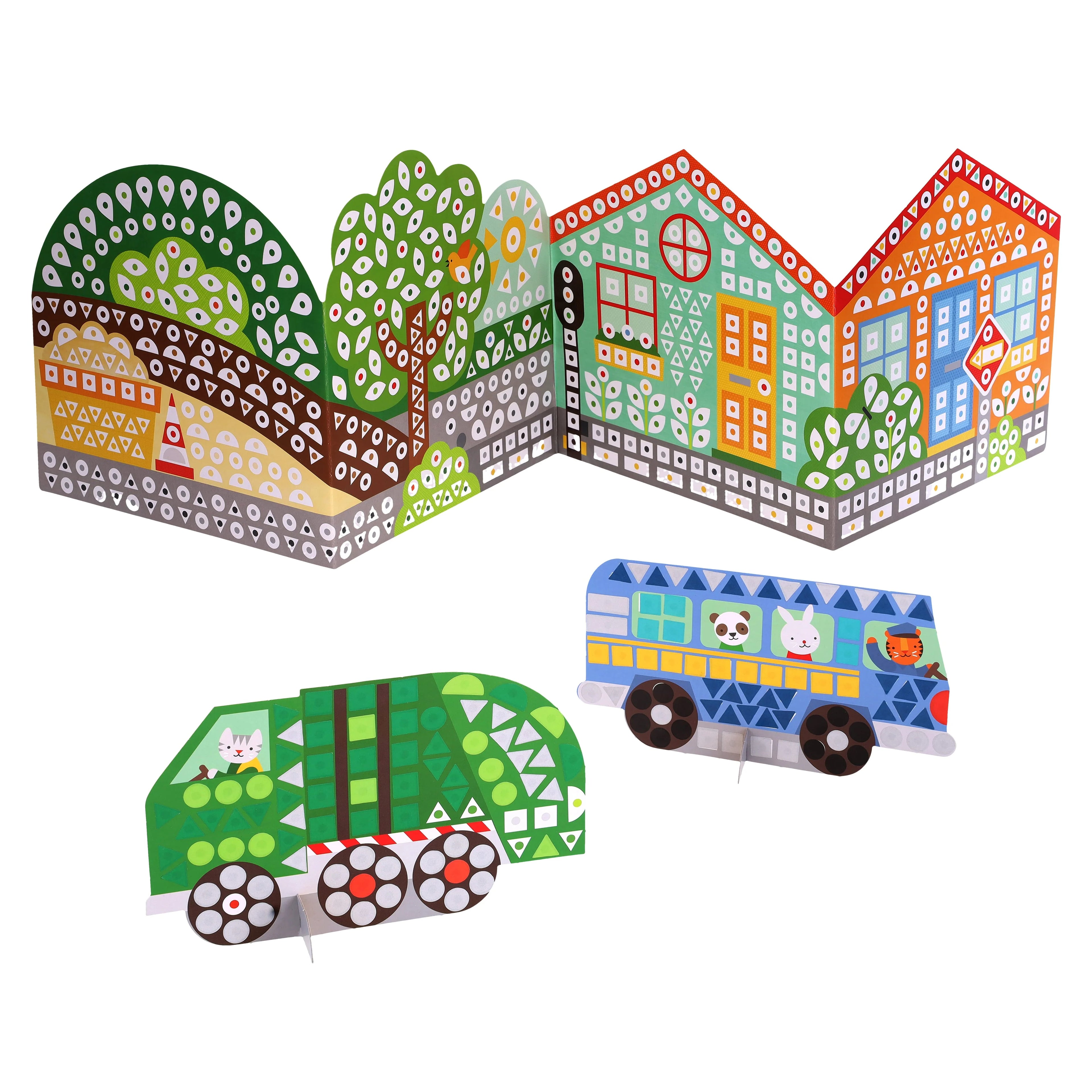 Set creativ mozaic, 1000 stickere - On the Move - Petit Collage