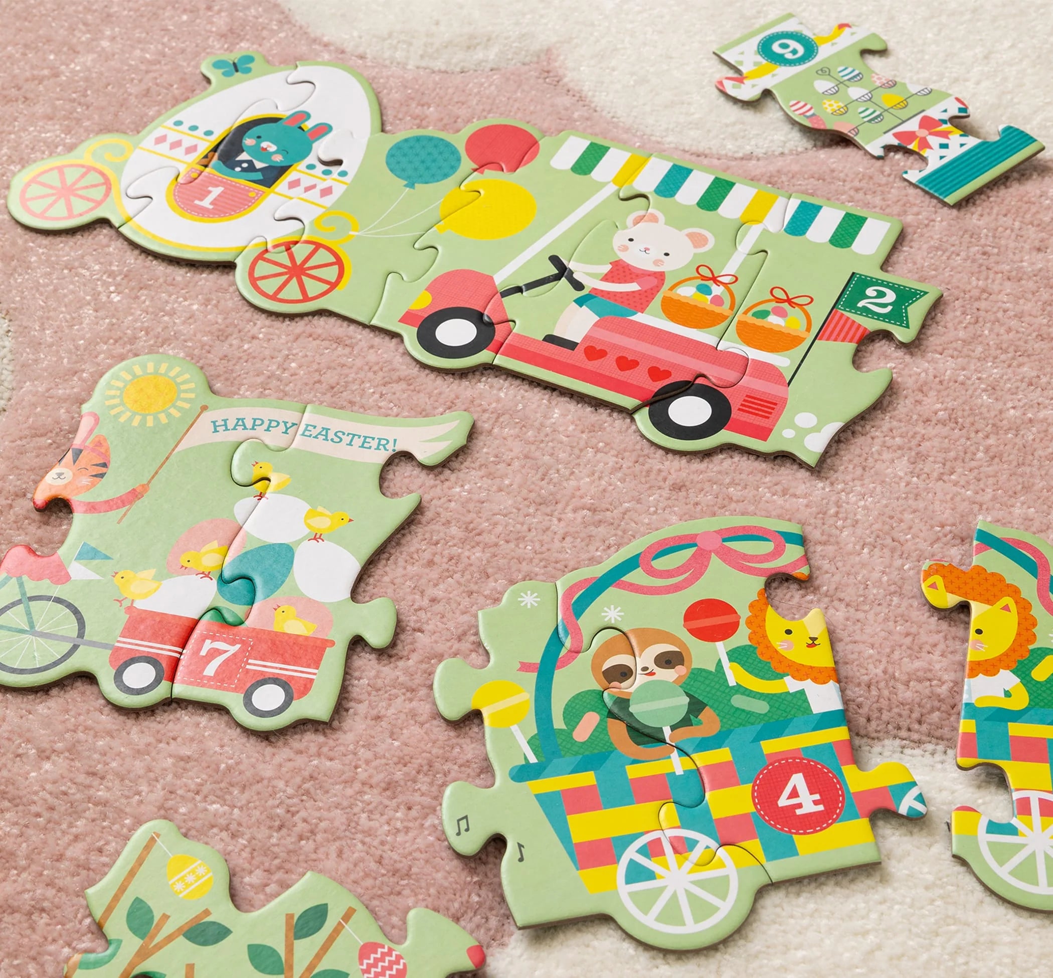 Puzzle luuung de podea, 30 piese - Easter Parade - Petit Collage