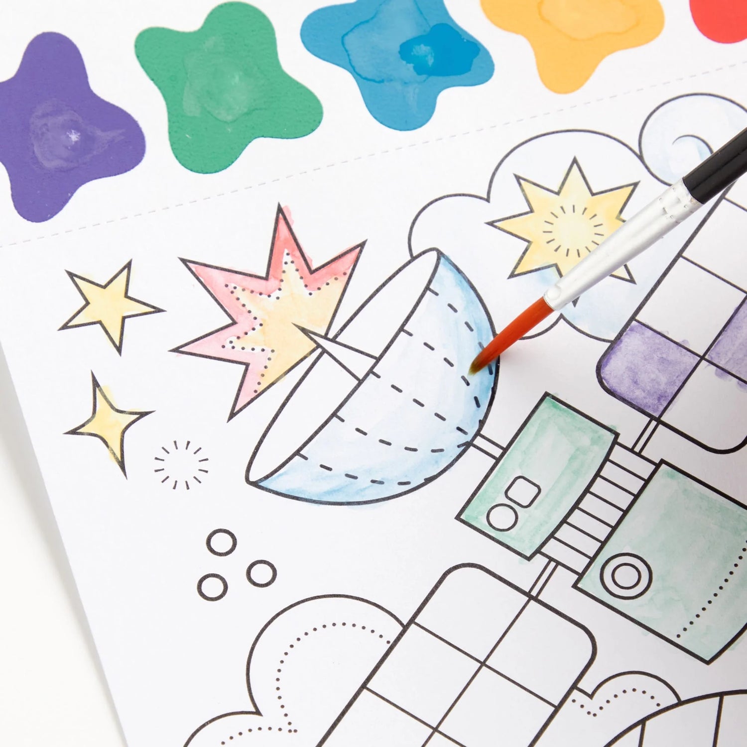 Kit pictura cu acuarele - Cosmic Space - Mudpuppy