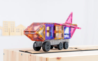 Set constructie magnetic, 50 piese – Pastel Transport Pack – Connetix