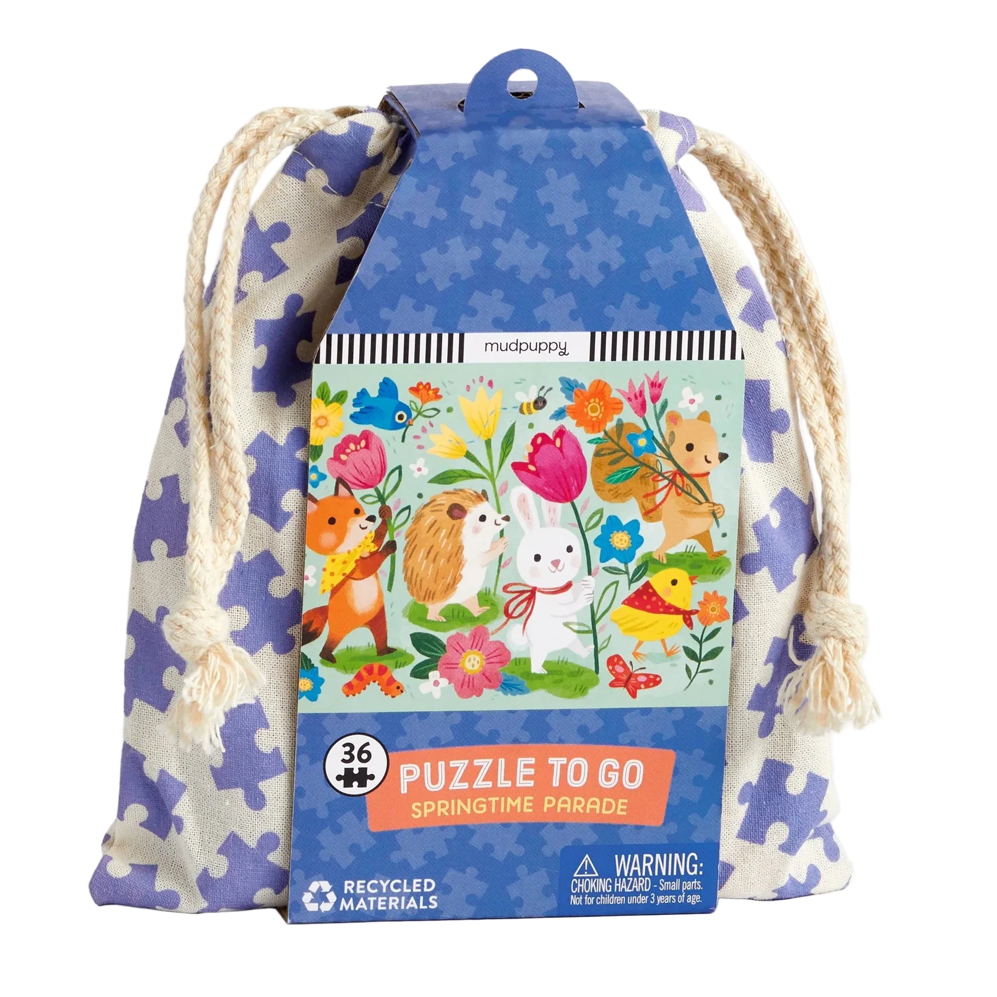 Puzzle On-the-Go, 36 piese - Springtime Parade - Mudpuppy