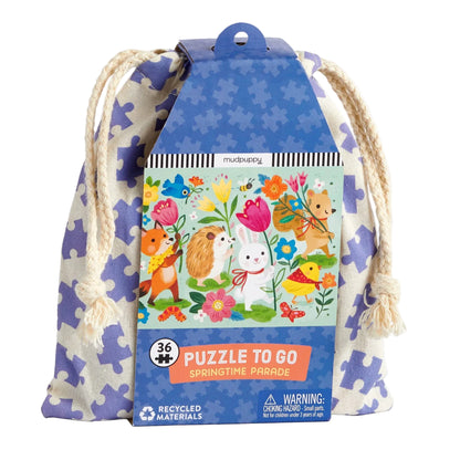 Puzzle On-the-Go, 36 piese - Springtime Parade - Mudpuppy
