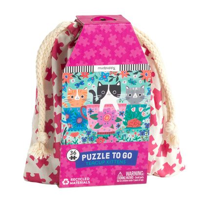 Puzzle On-the-Go, 36 piese - Teacup Kittens - Mudpuppy