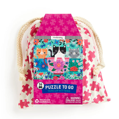 Puzzle On-the-Go, 36 piese - Teacup Kittens - Mudpuppy