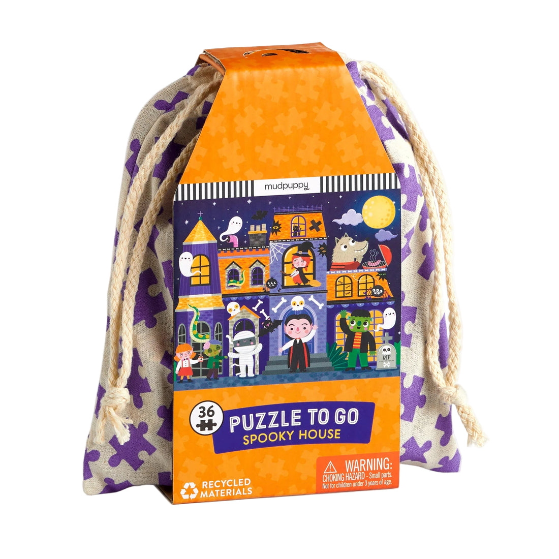 Puzzle On-the-Go, 36 piese – Spooky House – Mudpuppy