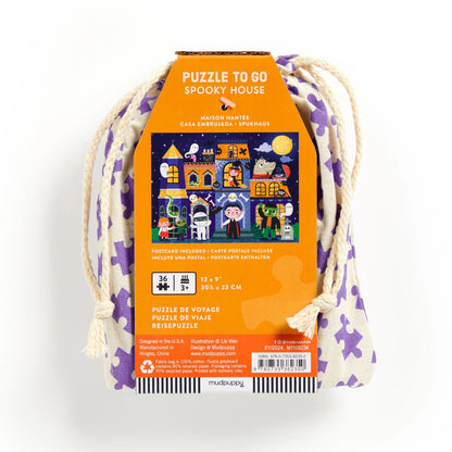 Puzzle On-the-Go, 36 piese – Spooky House – Mudpuppy