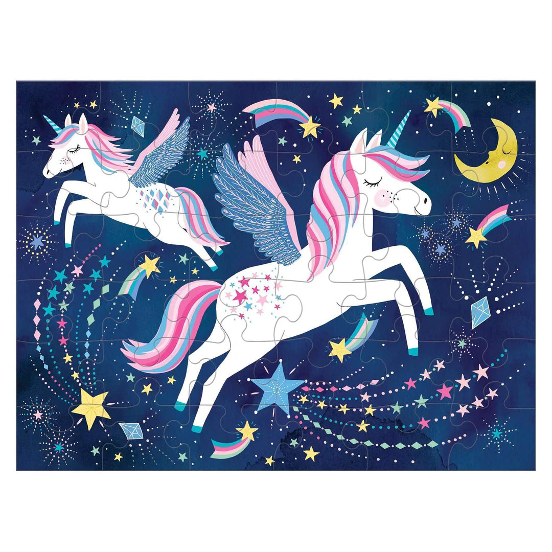 Puzzle On-the-Go, 36 piese - Unicorn Magic - Mudpuppy