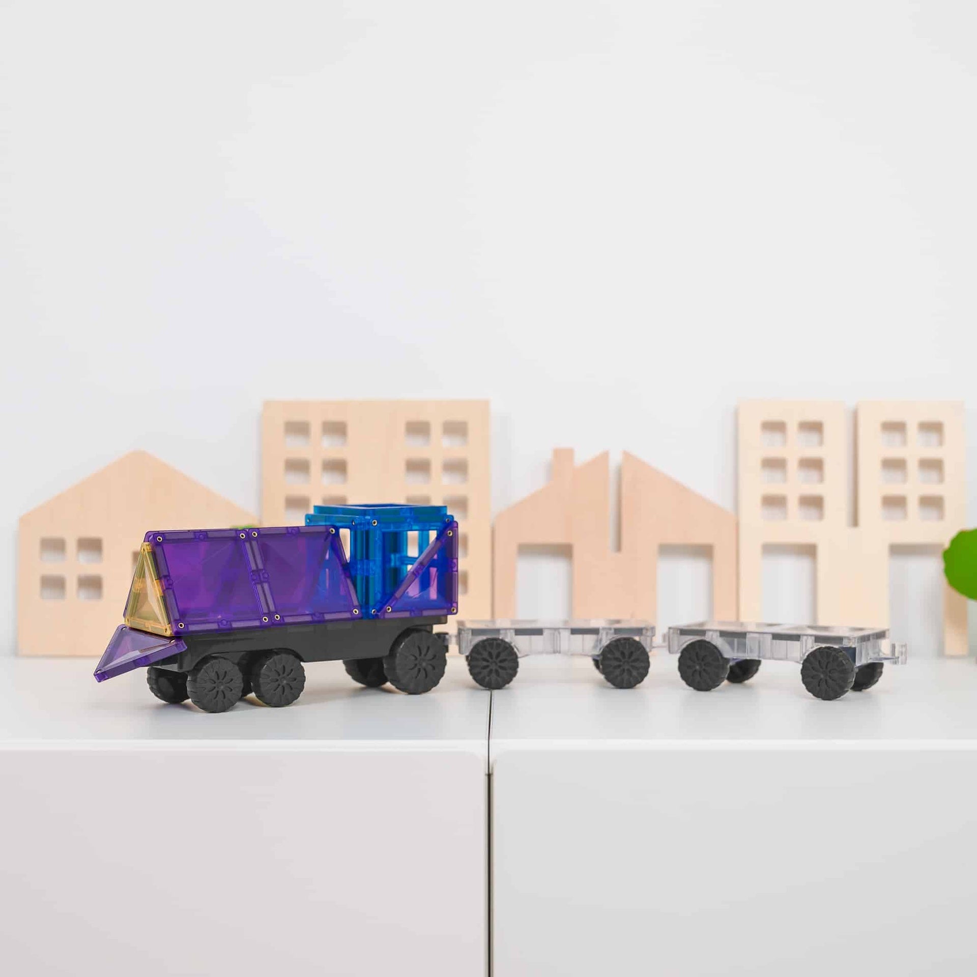 Set constructie magnetic, 50 piese – Rainbow Transport Pack – Connetix