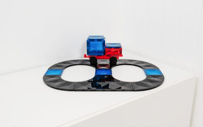 Set constructie magnetic, 16 piese – Ramps &amp; Intersections Pack – Connetix