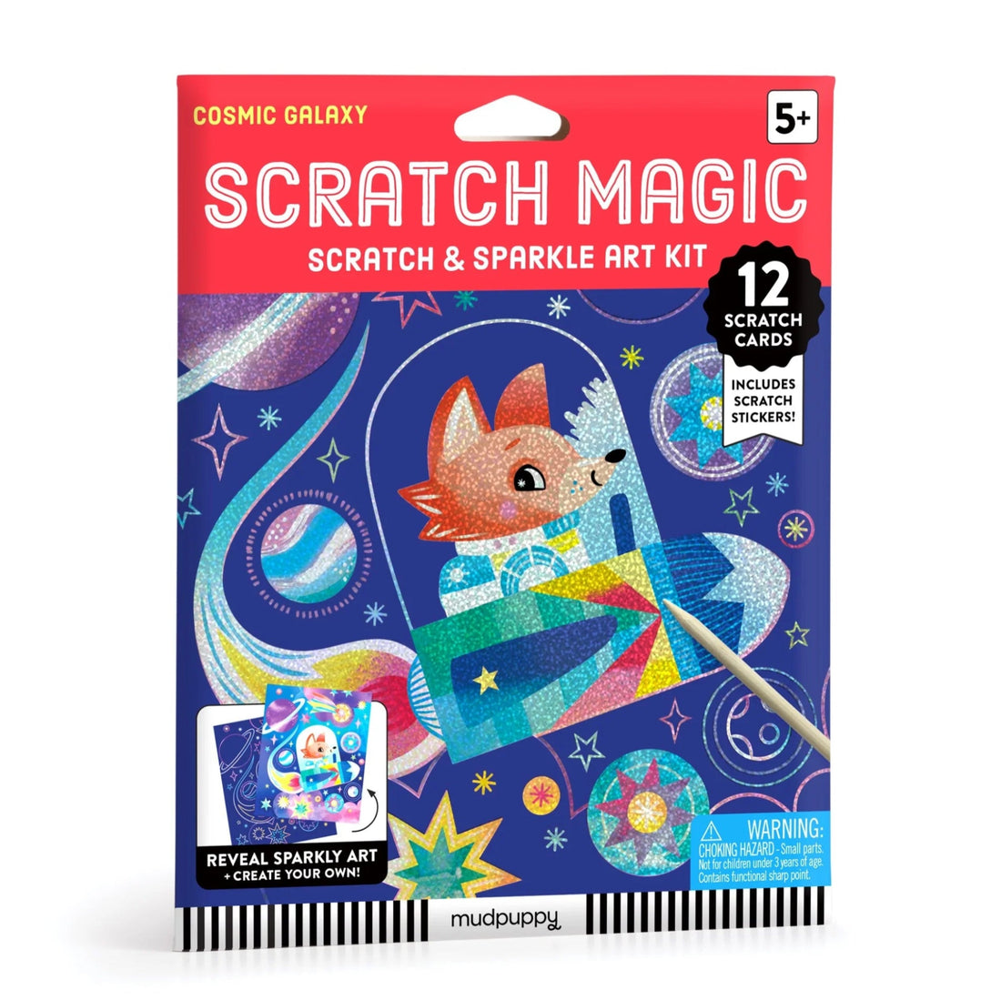 Kit creativ, Scratch Magic - Cosmic Galaxy - Mudpuppy