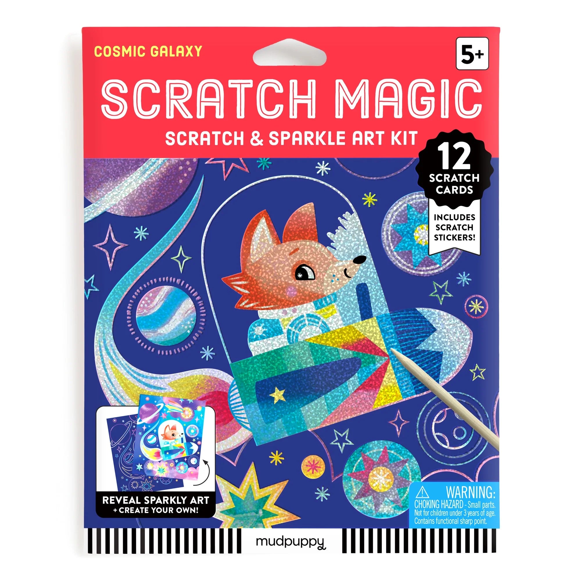 Kit creativ, Scratch Magic - Cosmic Galaxy - Mudpuppy