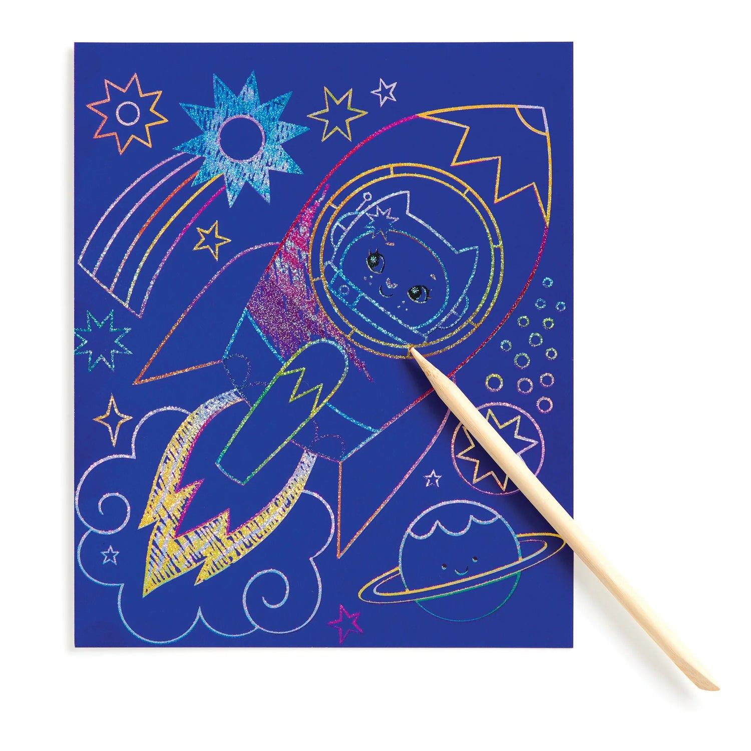 Kit creativ, Scratch Magic - Cosmic Galaxy - Mudpuppy