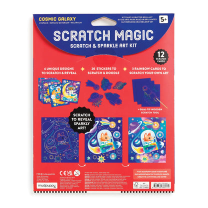 Kit creativ, Scratch Magic - Cosmic Galaxy - Mudpuppy