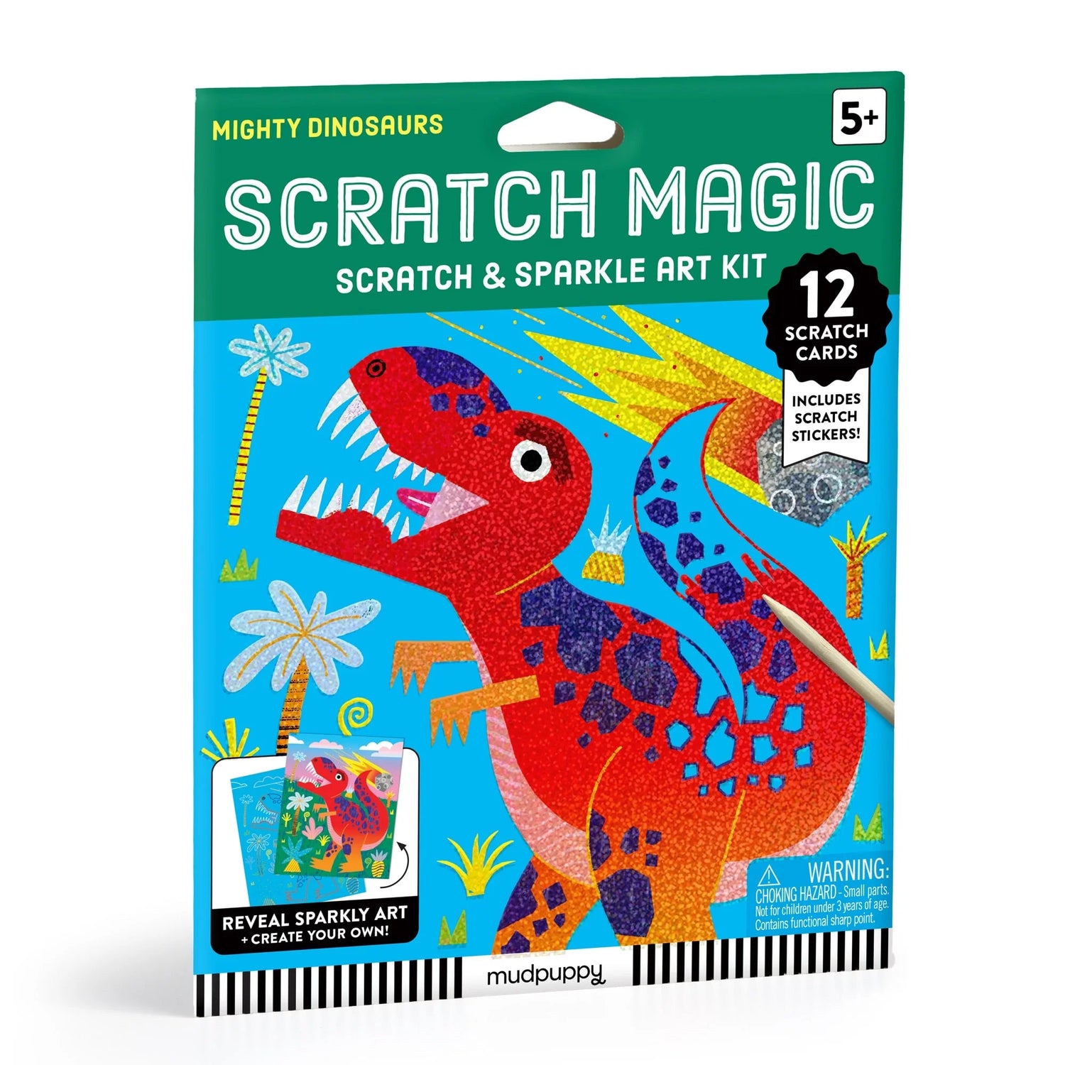 Kit creativ, Scratch Magic - Mighty Dinosaurs - Mudpuppy