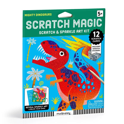 Kit creativ, Scratch Magic - Mighty Dinosaurs - Mudpuppy