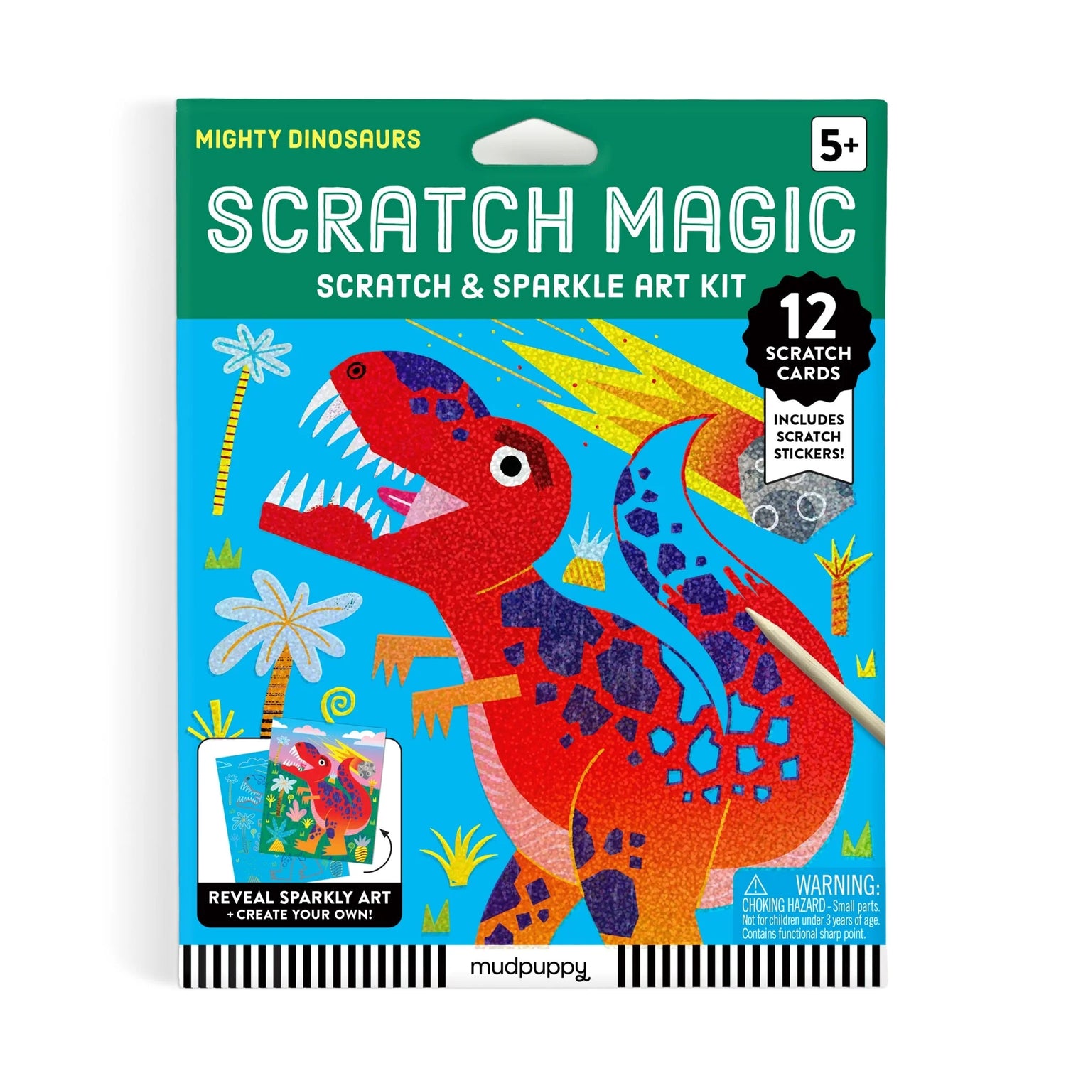 Kit creativ, Scratch Magic - Mighty Dinosaurs - Mudpuppy