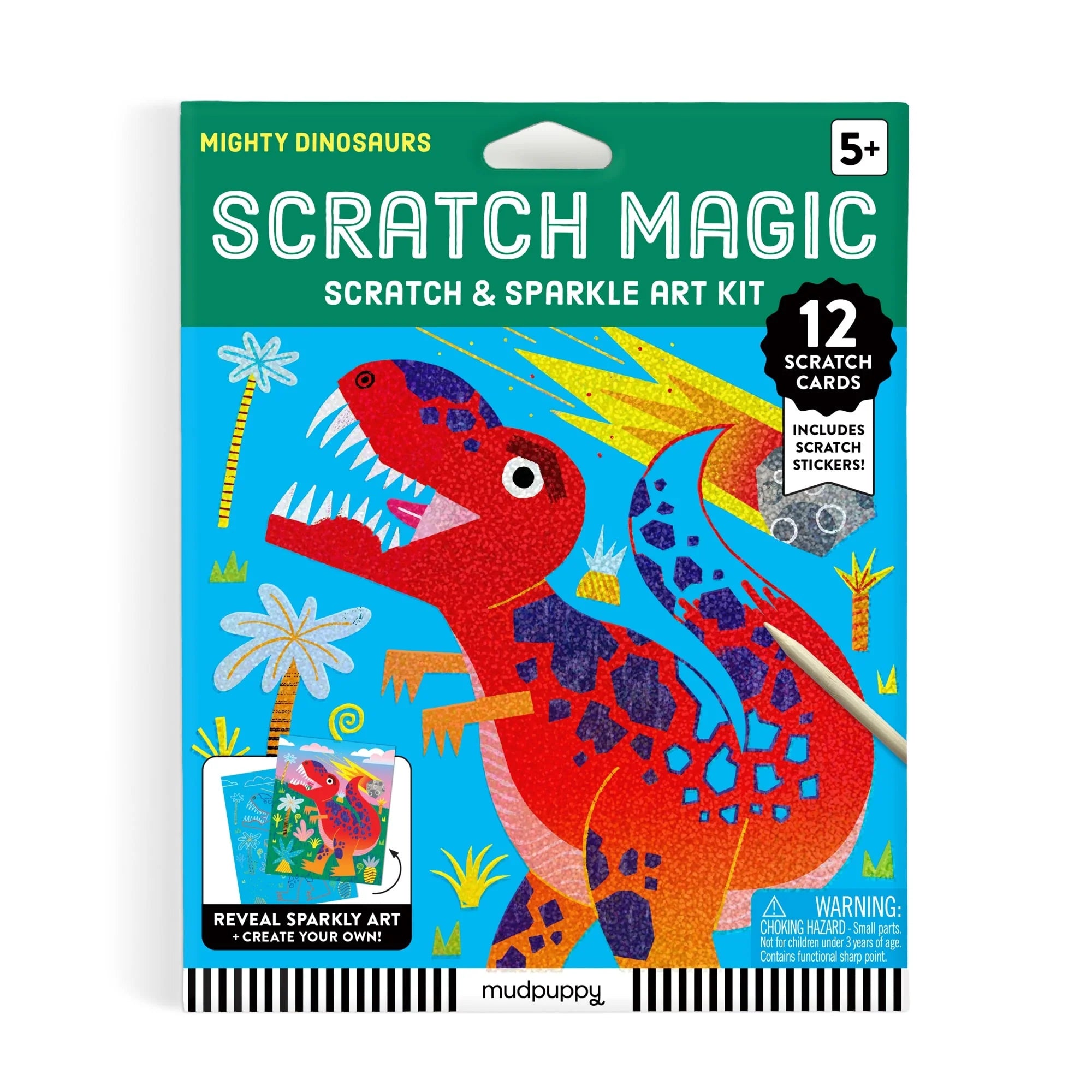 Kit creativ, Scratch Magic - Mighty Dinosaurs - Mudpuppy