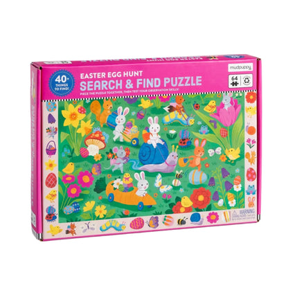 Puzzle Search &amp; Find, 64 piese - Easter Egg Hunt - Mudpuppy