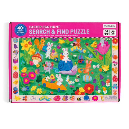 Puzzle Search &amp; Find, 64 piese - Easter Egg Hunt - Mudpuppy