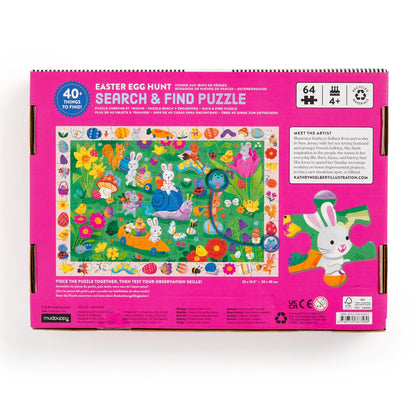 Puzzle Search &amp; Find, 64 piese - Easter Egg Hunt - Mudpuppy
