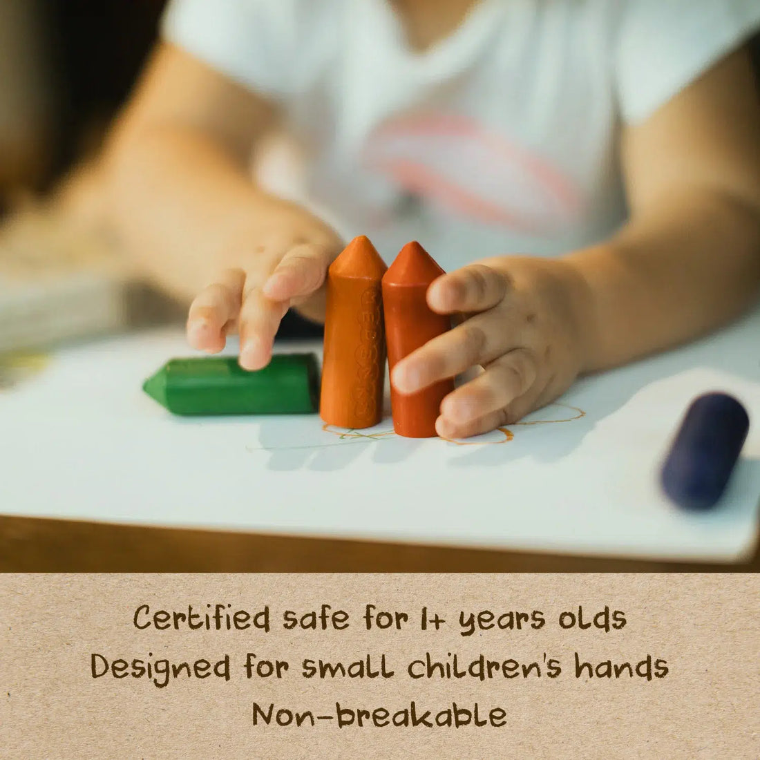 Creioane groase din ceară de soia, 6 culori - Junior - Medenka