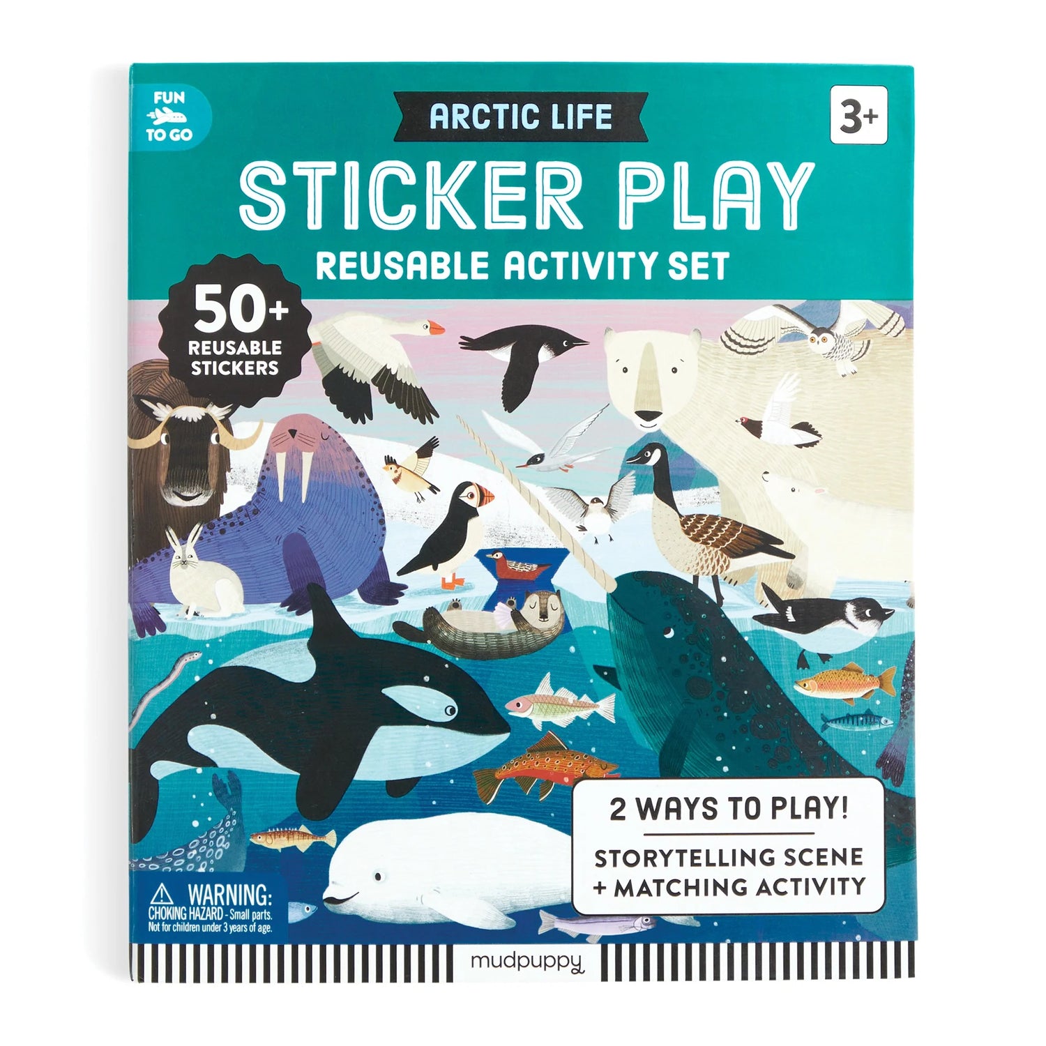 Set autocolante reutilizabile Arctic Life Mudpuppy - coperta spate