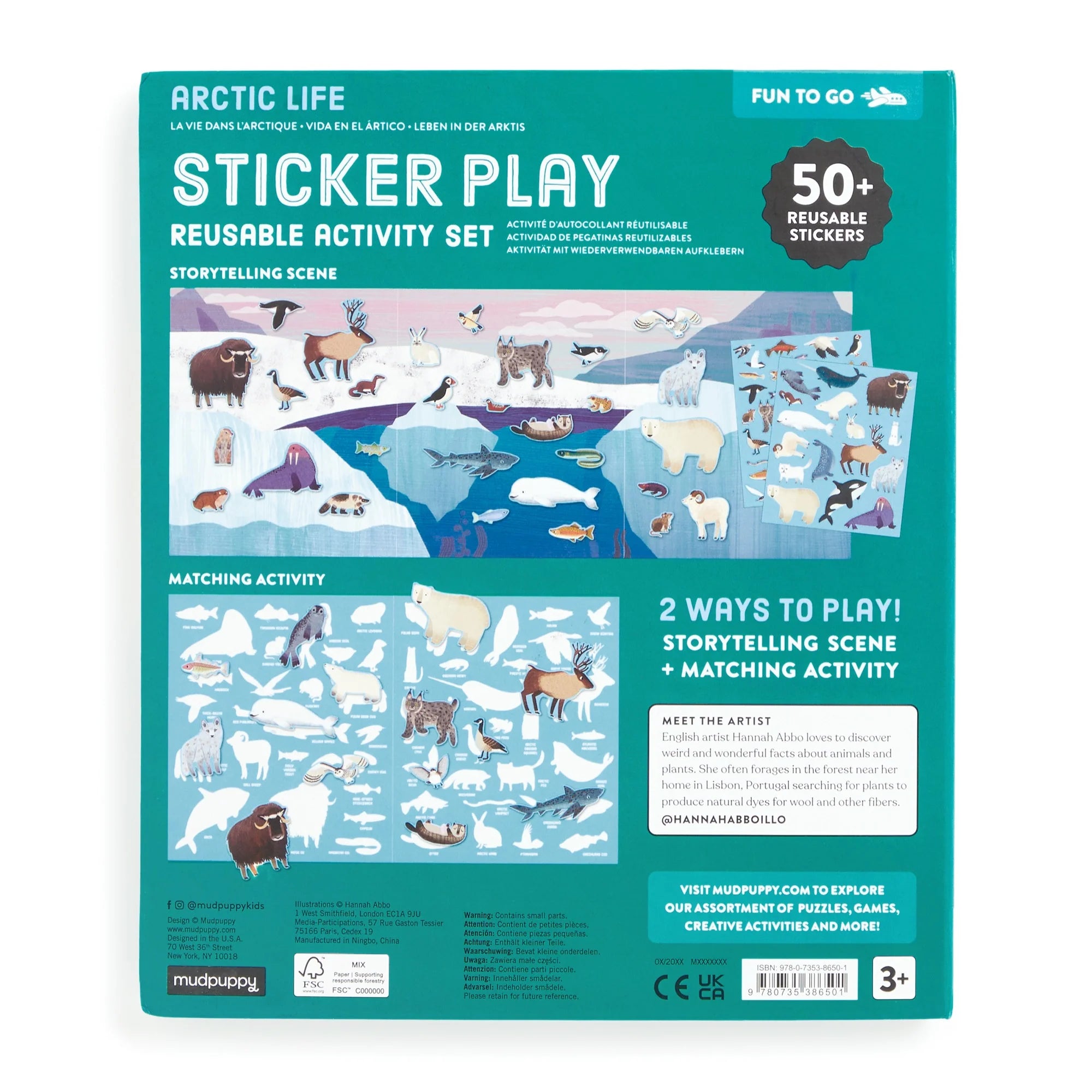 Set autocolante reutilizabile Arctic Life Mudpuppy - detaliu animale 4