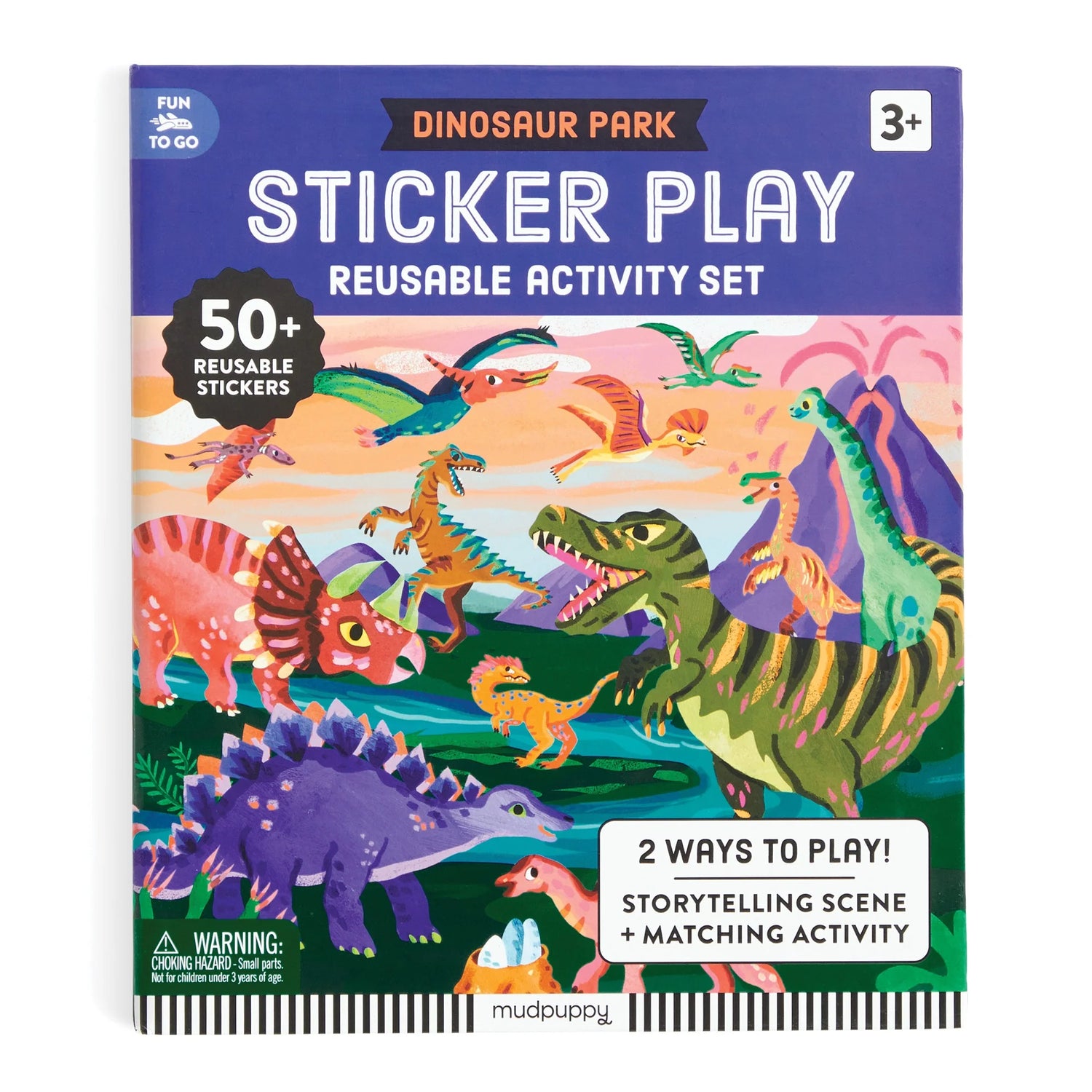 Set stickere reutilizabile Dinosaur Park Mudpuppy - coperta spate