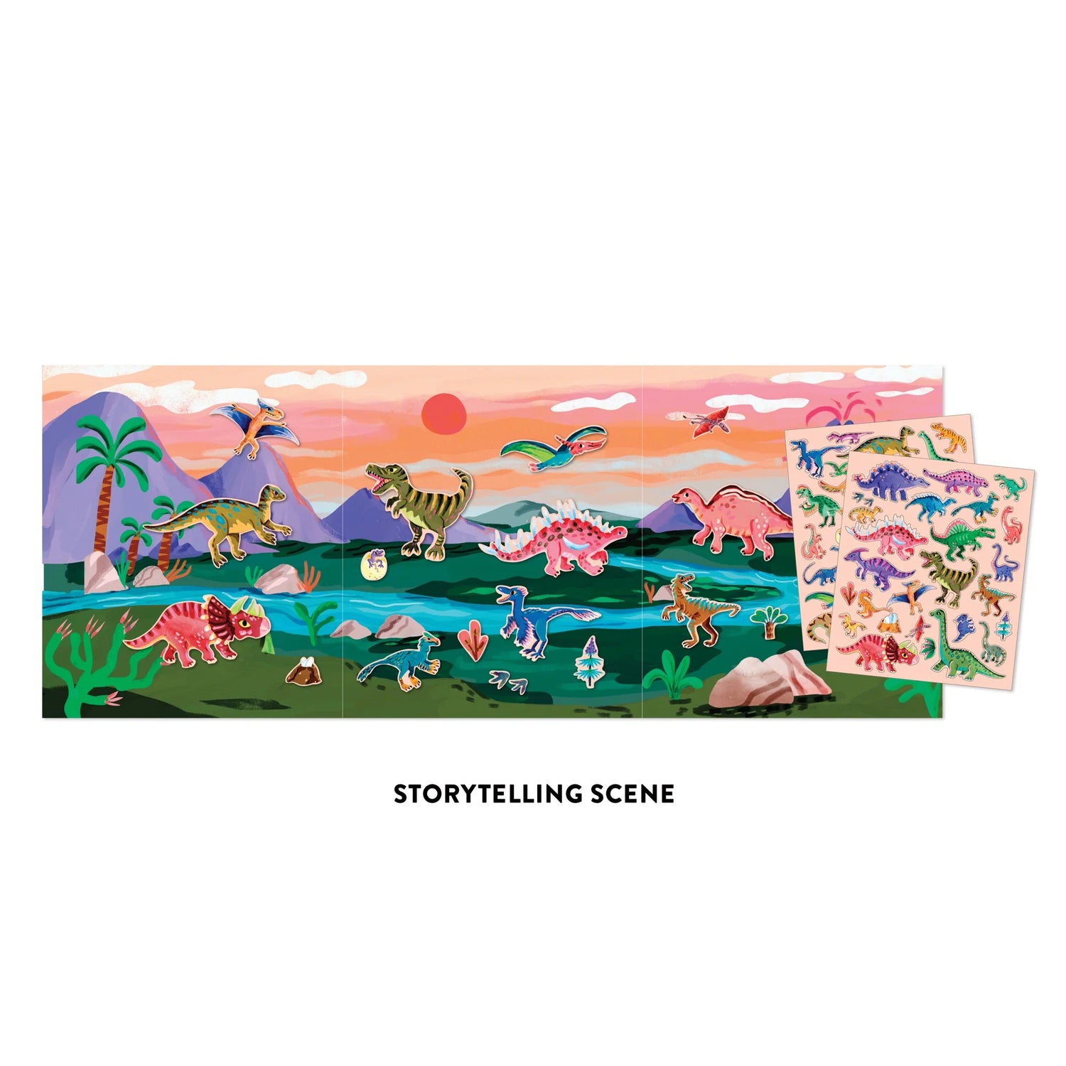 Set stickere reutilizabile Dinosaur Park Mudpuppy - detaliu dinozauri 3