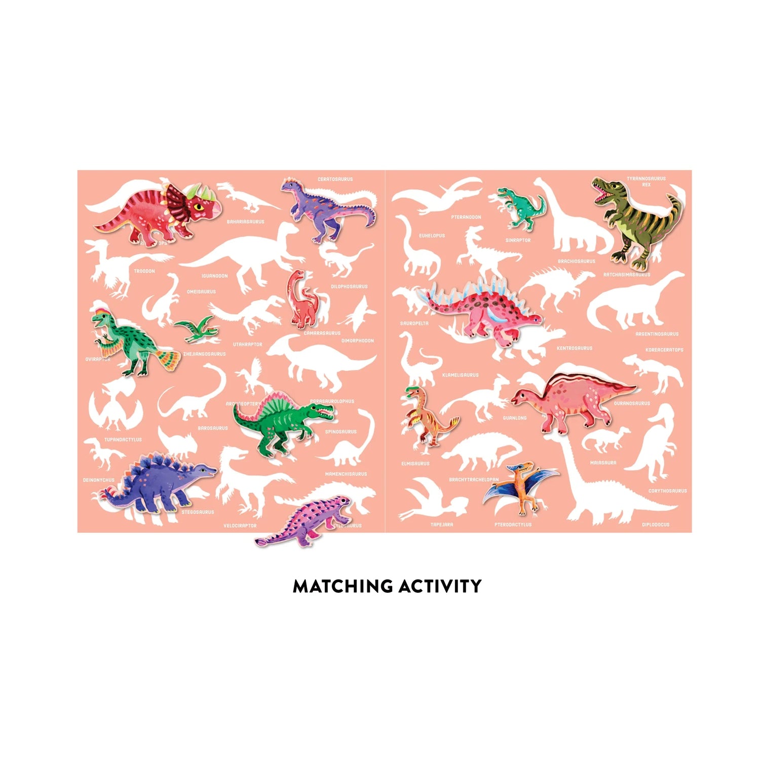 Set stickere reutilizabile Dinosaur Park Mudpuppy - detaliu dinozauri 5