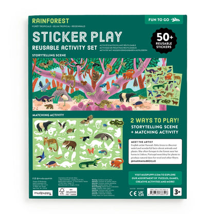 Set stickere reutilizabile Rainforest Mudpuppy - detaliu animale
