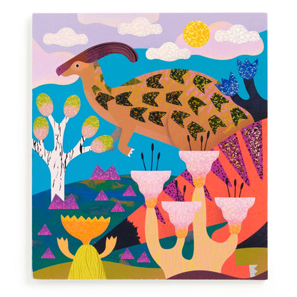 Kit creativ, Sticker Sparkle - Dinosaur Land - Mudpuppy