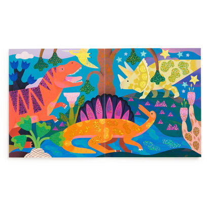 Kit creativ, Sticker Sparkle - Dinosaur Land - Mudpuppy