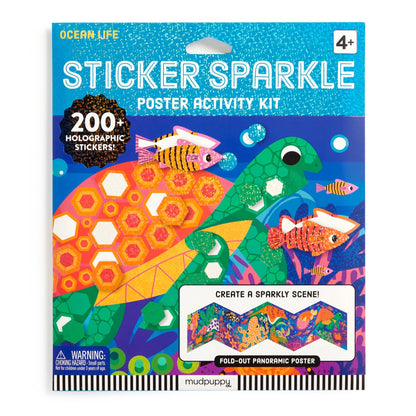 Kit creativ, Sticker Sparkle - Ocean Life - Mudpuppy