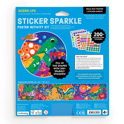 Kit creativ, Sticker Sparkle - Ocean Life - Mudpuppy