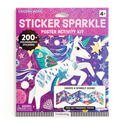 Kit creativ, Sticker Sparkle - Unicorn Magic - Mudpuppy